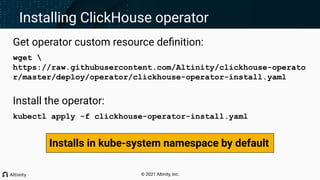 Cloud Native Data Warehouses - Intro to ClickHouse on Kubernetes-2021 ...