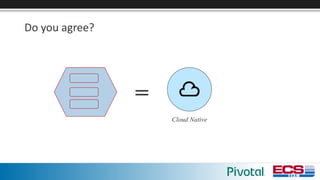 Do	you	agree?
=
Cloud Native
 