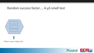 Random	success	factor….	A	µS	smell	test
When I want to deploy this
 