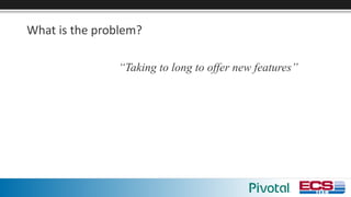 What	is	the	problem?
“Taking to long to offer new features”
 