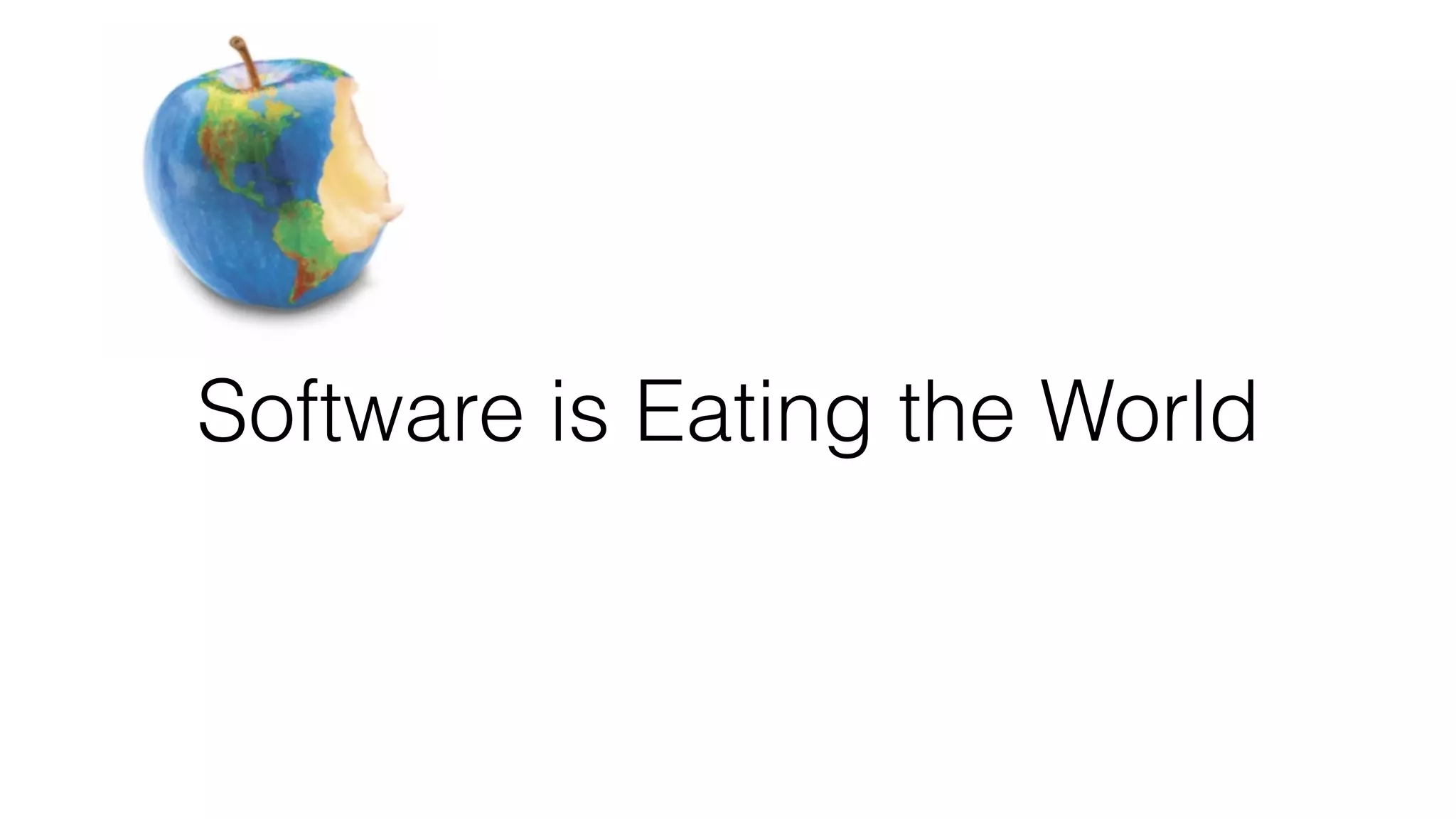 Software is Eating the World
 