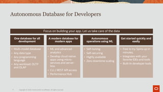 Building Cloud Native Applications with Oracle Autonomous Database. | PDF