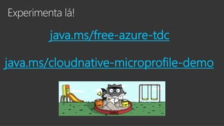 java.ms/free-azure-tdc
java.ms/cloudnative-microprofile-demo
 