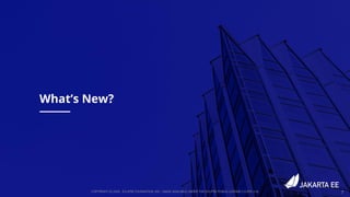 COPYRIGHT (C) 2020, ECLIPSE FOUNDATION, INC. | MADE AVAILABLE UNDER THE ECLIPSE PUBLIC LICENSE 2.0 (EPL-2.0) 7
What’s New?
 