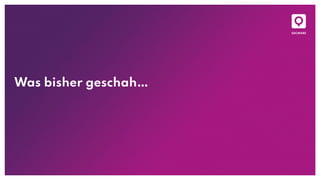 Was bisher geschah…
 