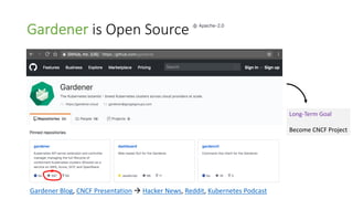 Kubernetes Clusters as a Service with Gardener | PDF