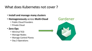 Kubernetes Clusters as a Service with Gardener | PDF