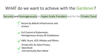 Kubernetes Clusters as a Service with Gardener | PDF