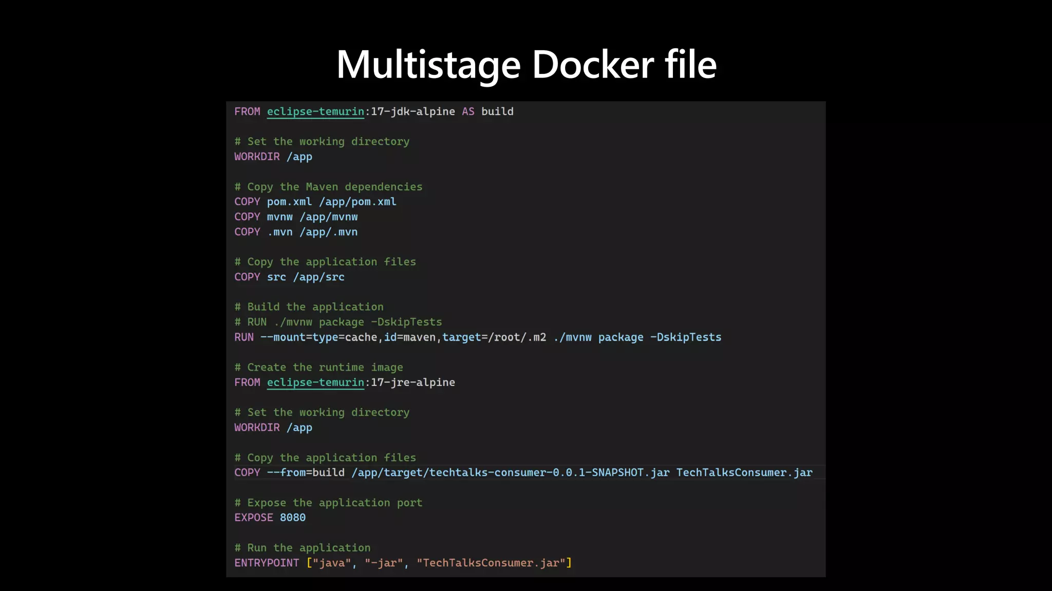 Multistage Docker file
 