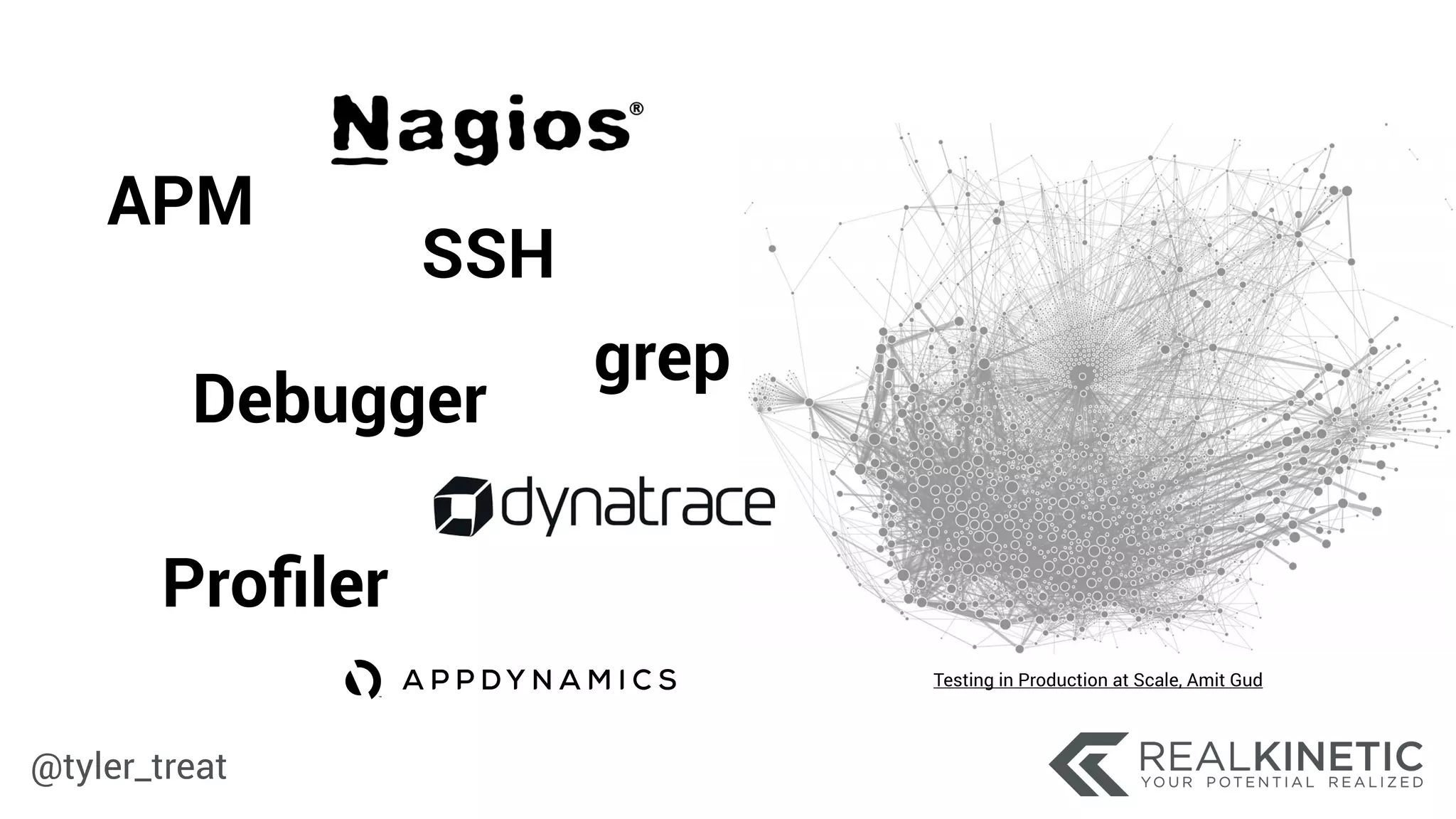 @tyler_treat
APM
Debugger
Proﬁler
SSH
Testing in Production at Scale, Amit Gud
grep
 