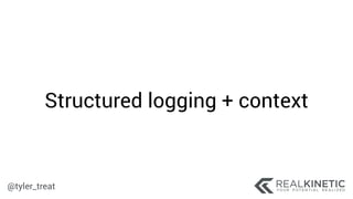 @tyler_treat
Structured logging + context
 