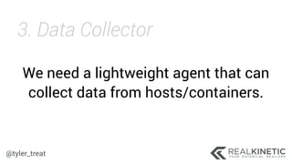 @tyler_treat
We need a lightweight agent that can
collect data from hosts/containers.
3. Data Collector
 