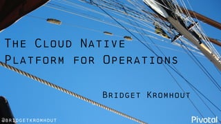 @bridgetkromhout
The Cloud Native
Platform for Operations
Bridget Kromhout
 