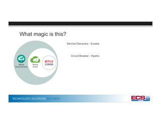 TECHNOLOGY SOLUTIONS DELIVERED
What magic is this?
Service Discovery - Eureka
Circuit Breaker - Hystrix
 