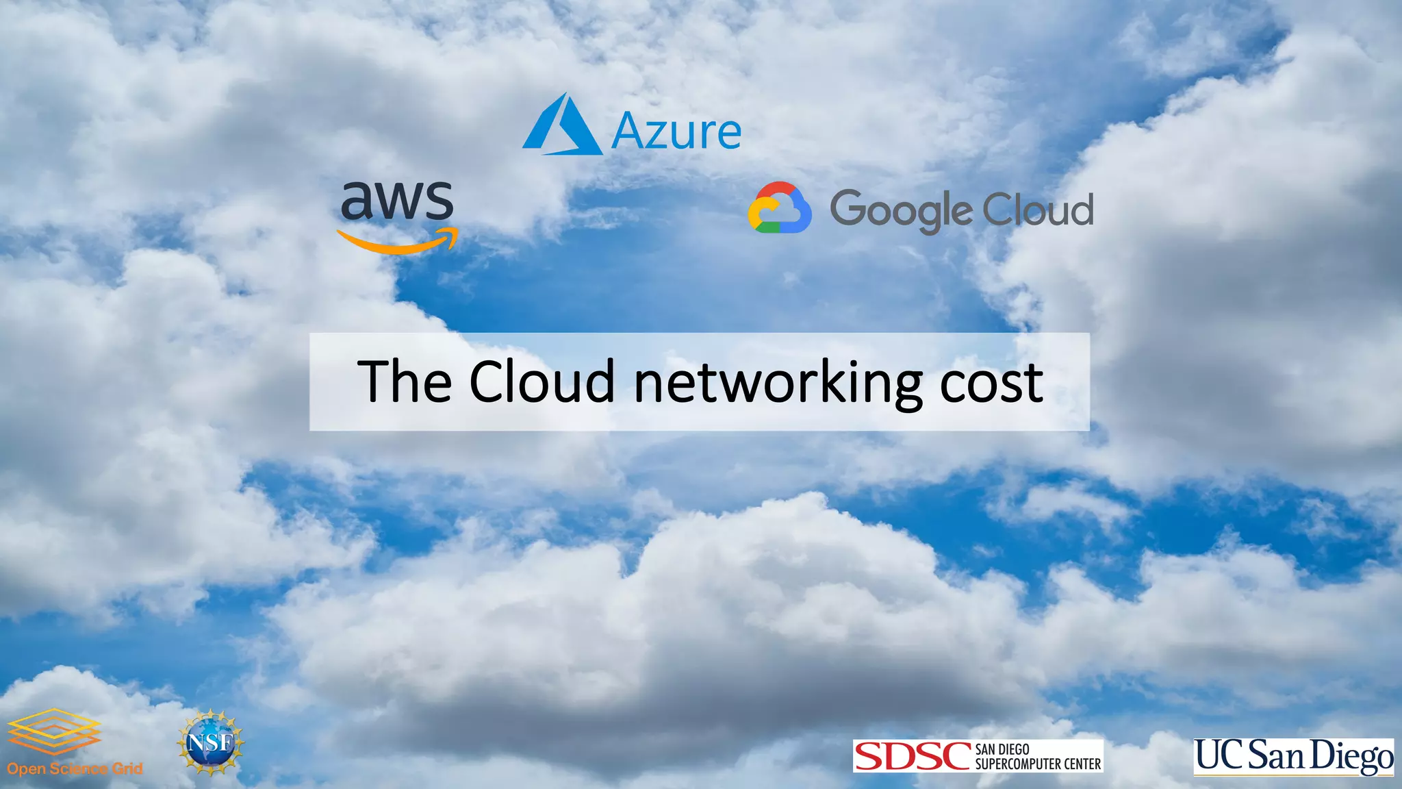 The Cloud networking cost
 