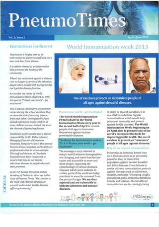 World Immunization week 2013