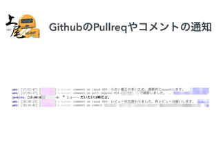 GithubのPullreqやコメントの通知 
 