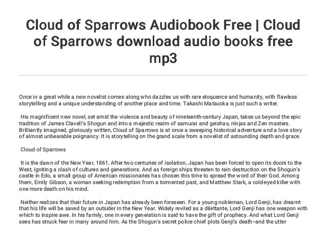 Cloud Of Sparrows Audiobook Free Cloud Of Sparrows Download Audio B