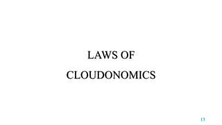 LAWS OF
CLOUDONOMICS
13
 