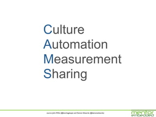 Culture is the most
important aspect to DevOps
succeeding in the enterprise
 