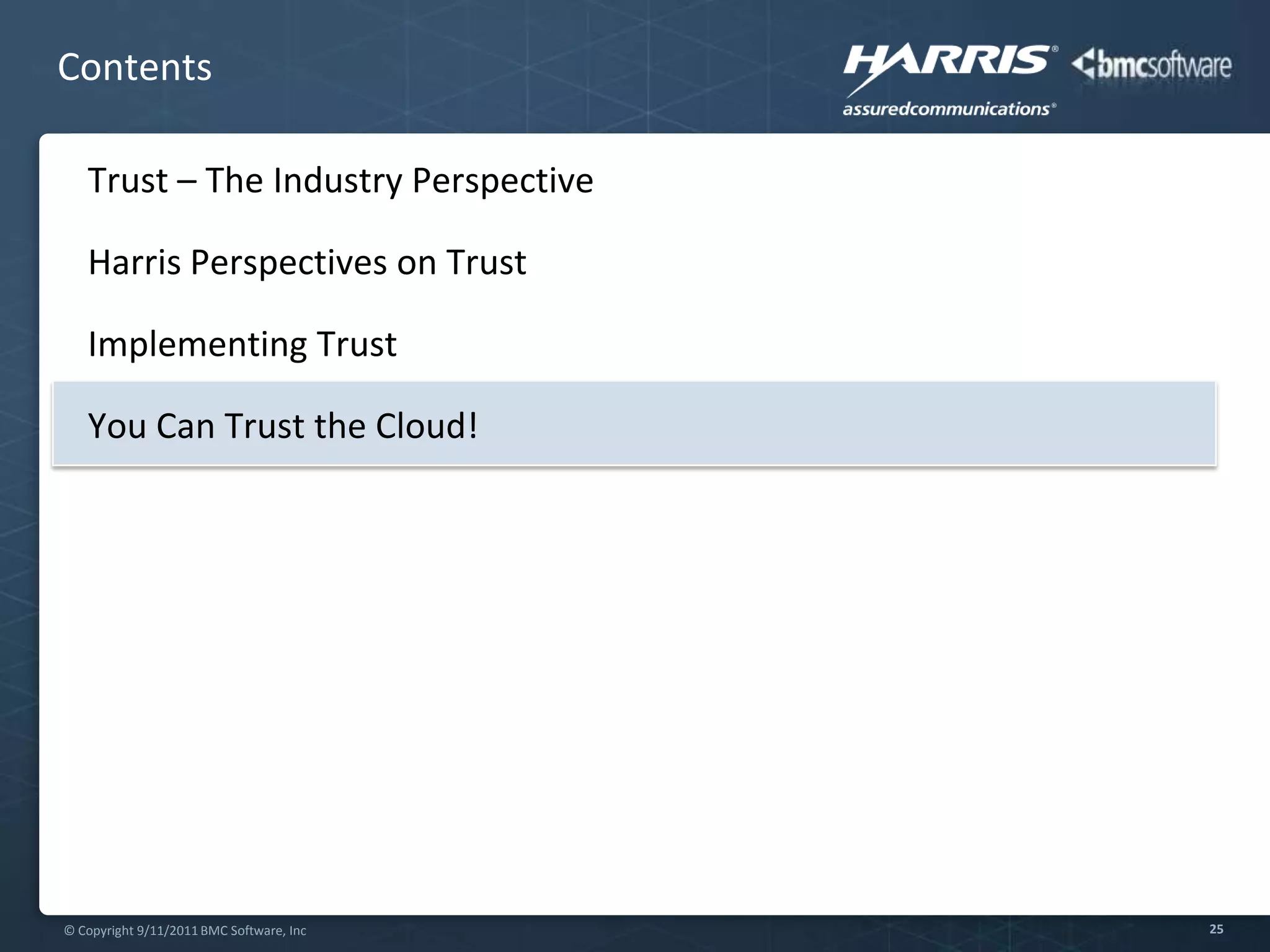 Public policies that will help drive US innovation in the cloudParticipation from 71 experts across industry and academiaCommissioned in April 2011 and final recommendations presented July 26, 2011DeliverablesFinal Report of recommendations