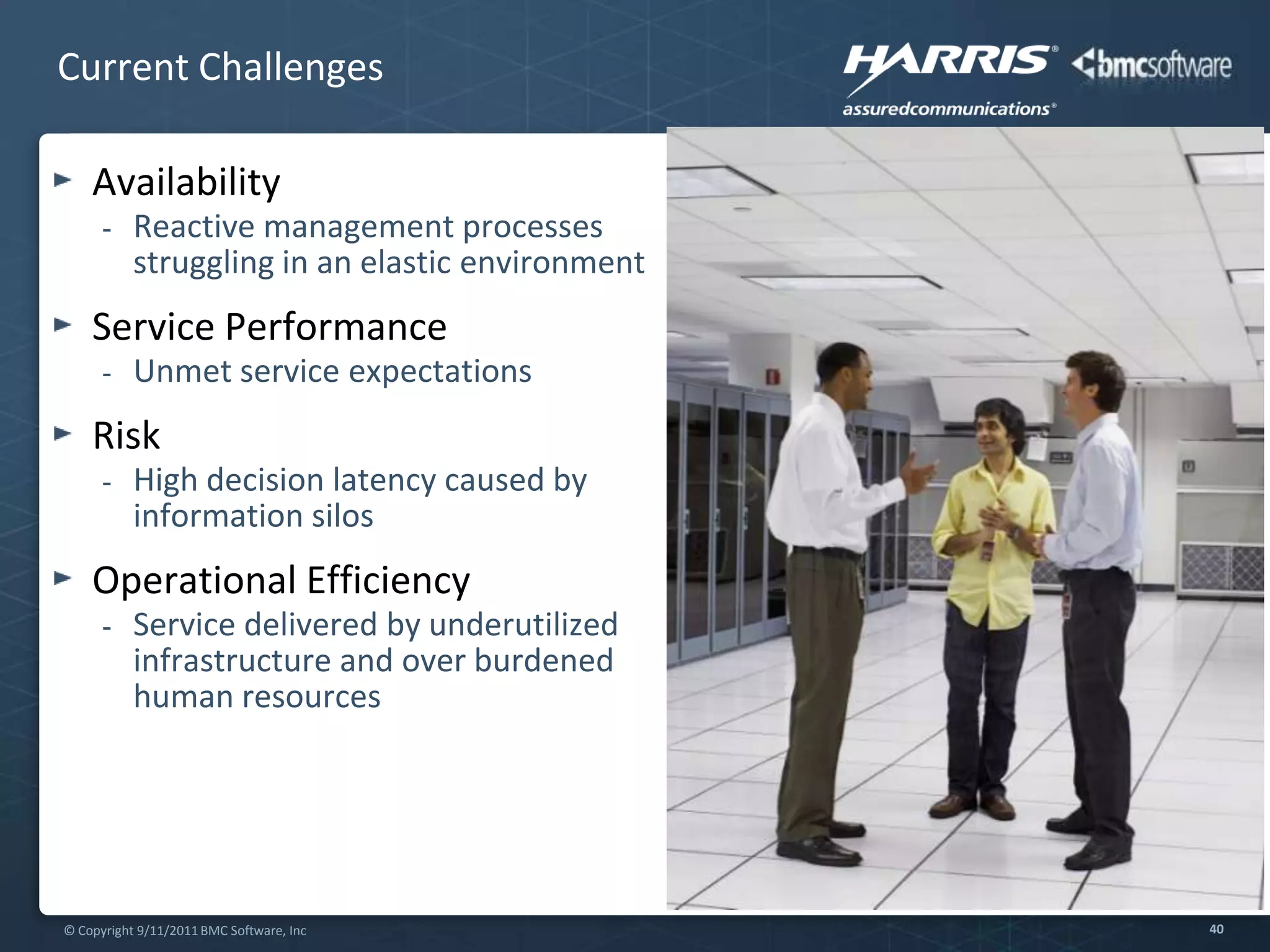 Defining Cyber TrustAssumed Trust:Perimeter-Centric, Heuristic and/or Blacklist-based, used for both Data in Motion and Data at RestExplicit Trust:Infrastructure and Information-Centric with a focus on specific positive image and software reference measurement and attestationIntrinsic Trust:Building explicit, positive and immutable trust methods into the hardware and software systems, for example Root of Trust for Measurement (RTM) and Trusted Platform Modules (TPM’s), along with supply chain-anchored hardware and software provenance and attestation