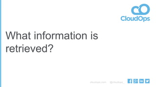 cloudops.com @cloudops_
What information is
retrieved?
 