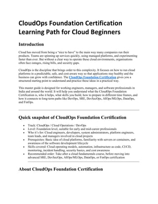 CloudOps Foundation Certification Learning Path for Cloud Beginners.pdf