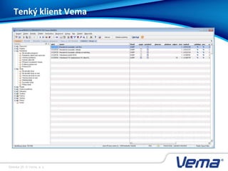 Stránka 26, © Vema, a. s.
Tenký klient Vema
 