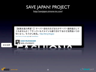 SAVE JAPAN! PROJECT
               http://savejapan.simone-inc.com/




3/12 0:29




                              35
 