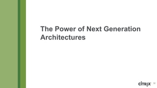 The Power of Next Generation
Architectures




                               32
 