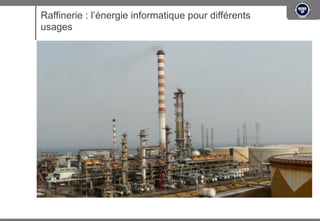 Raffinerie : l’énergie informatique pour différents
usages
 
