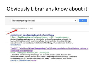 Obviously Librarians know about it
 