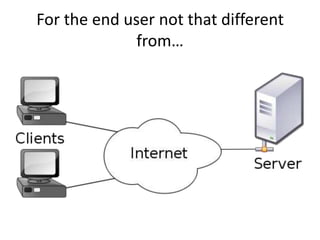 For the end user not that different
              from…
 