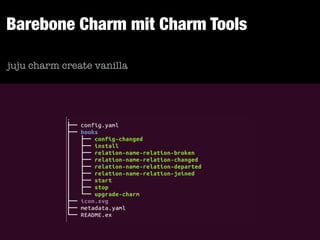 Barebone Charm mit Charm Tools
juju charm create vanilla
 