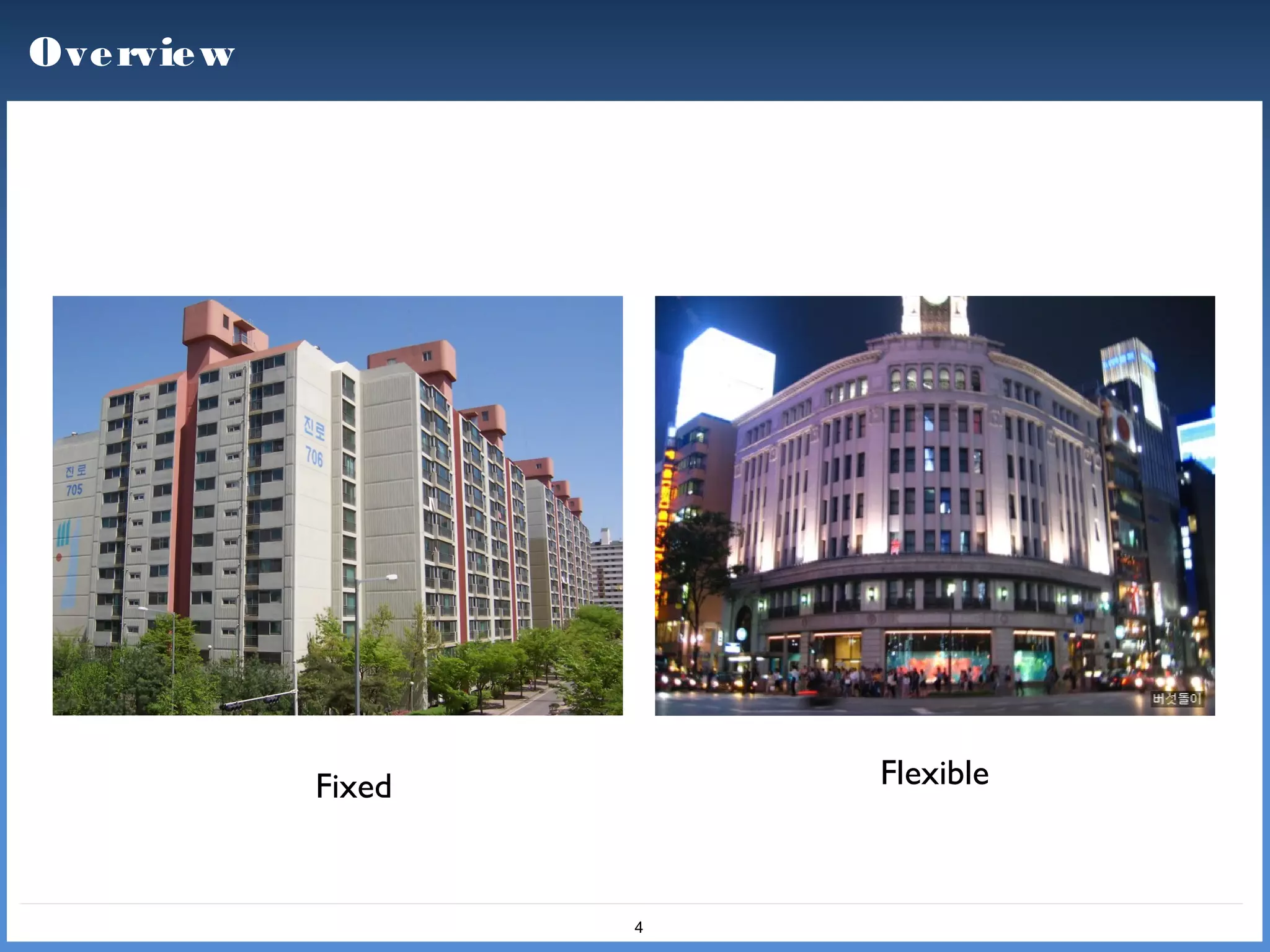 Ove rvie w




             Fixed       Flexible



                     4
 