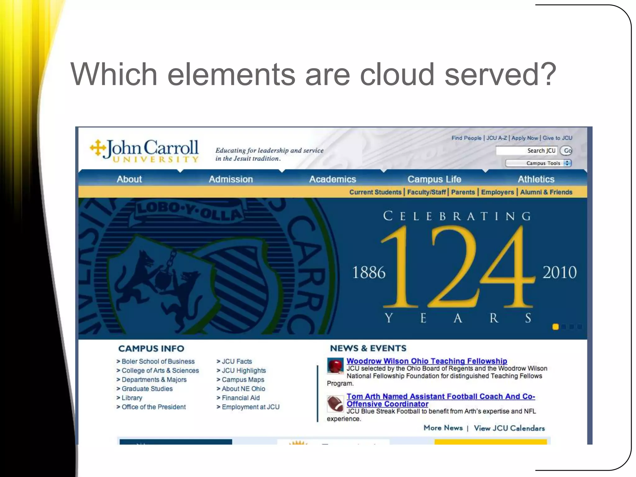Which elements are cloud served?