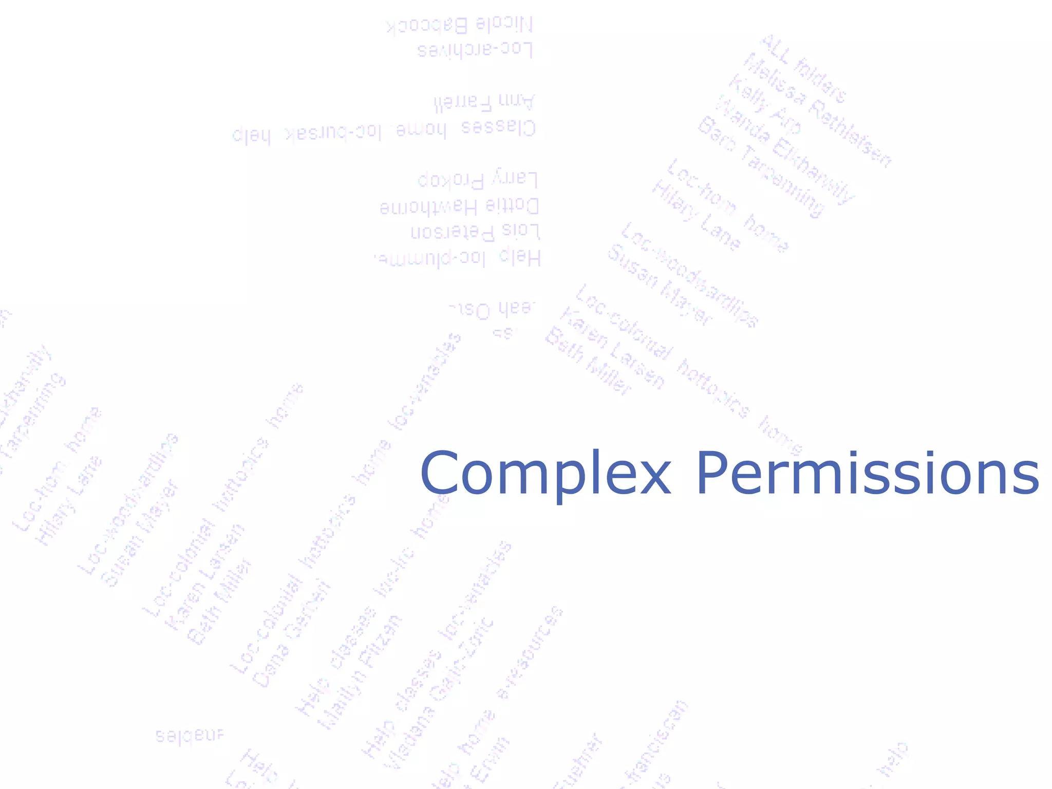 Complex Permissions 