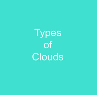 Types
of
Clouds
 