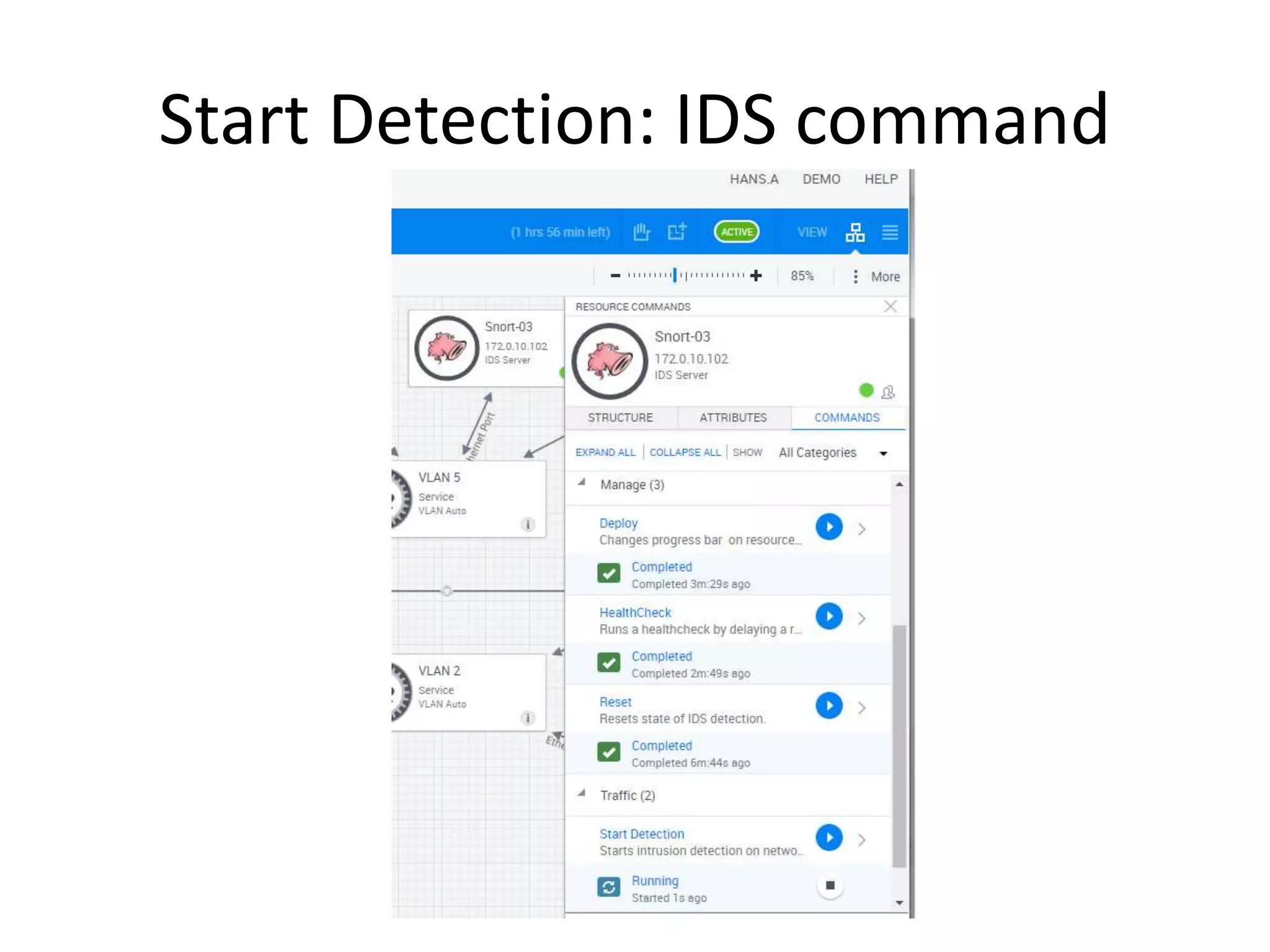 Start Detection: IDS command