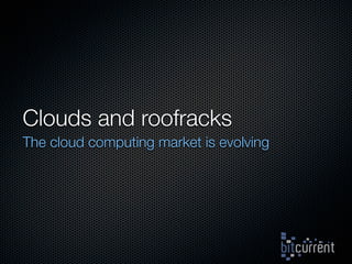 Clouds and roofracks
The cloud computing market is evolving
 