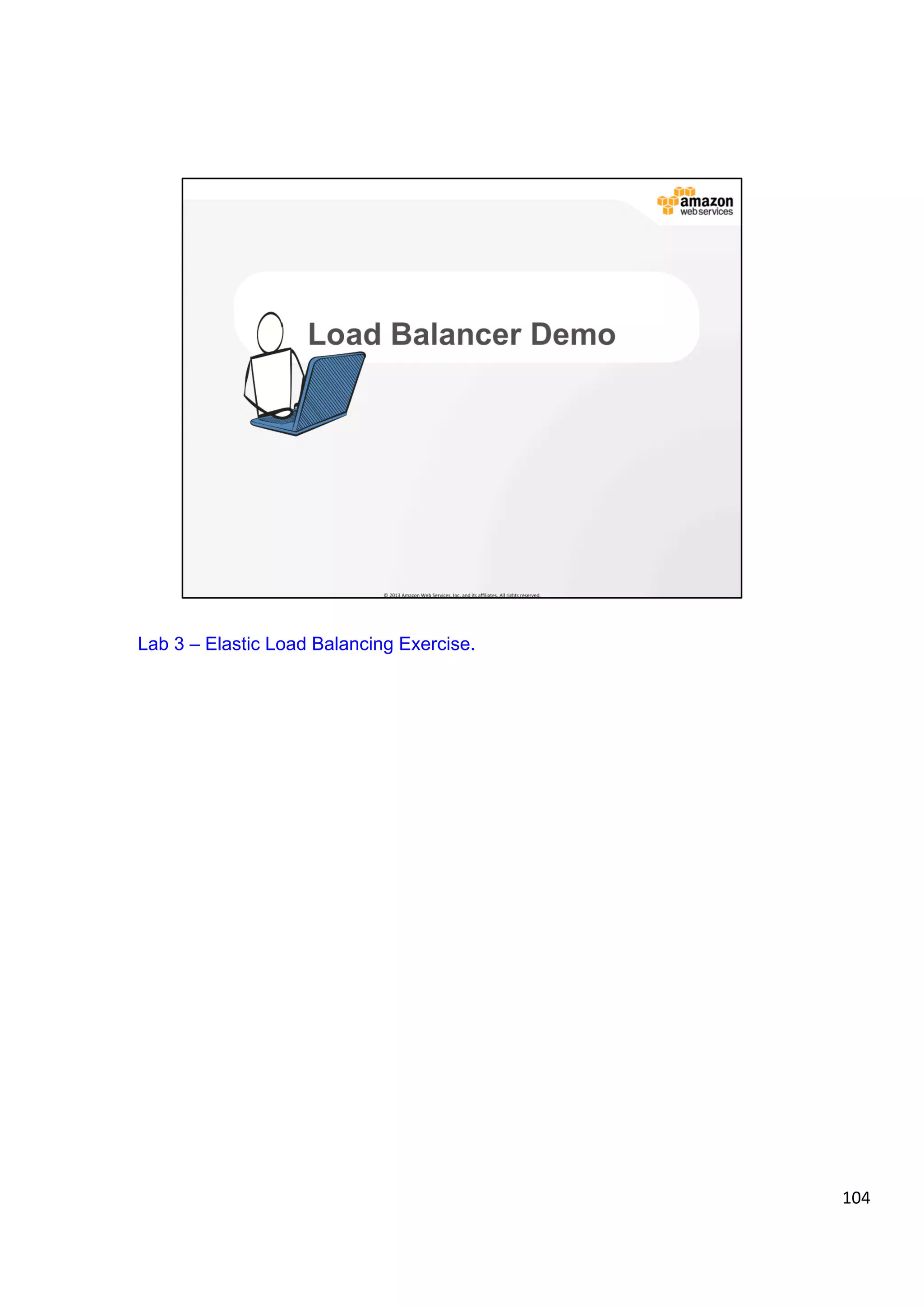 ©	
  2013,	
  2014	
  Amazon	
  Web	
  Services,	
  Inc.	
  and	
  its	
  aﬃliates.	
  All	
  rights	
  reserved.	
  
AWS Cloud School Training and
Certification
Compute Services & Networking | Amazon VPC
Bridge your Amazon VPC to
your own IT infrastructure via an
encrypted VPN connection.
Attach an Amazon Elastic IP
address to any instance in your
VPC so it can be reached
directly from the Internet.
Control inbound and
outbound access to
subnets using Network
Access Control Lists.
Divide your VPC’s private
IP address range into
multiple subnets.Create an Amazon VPC and
specify its private IP address
range from any range you choose.
Amazon	
  VPC	
  
Internet
Amazon	
  VPC	
  
 