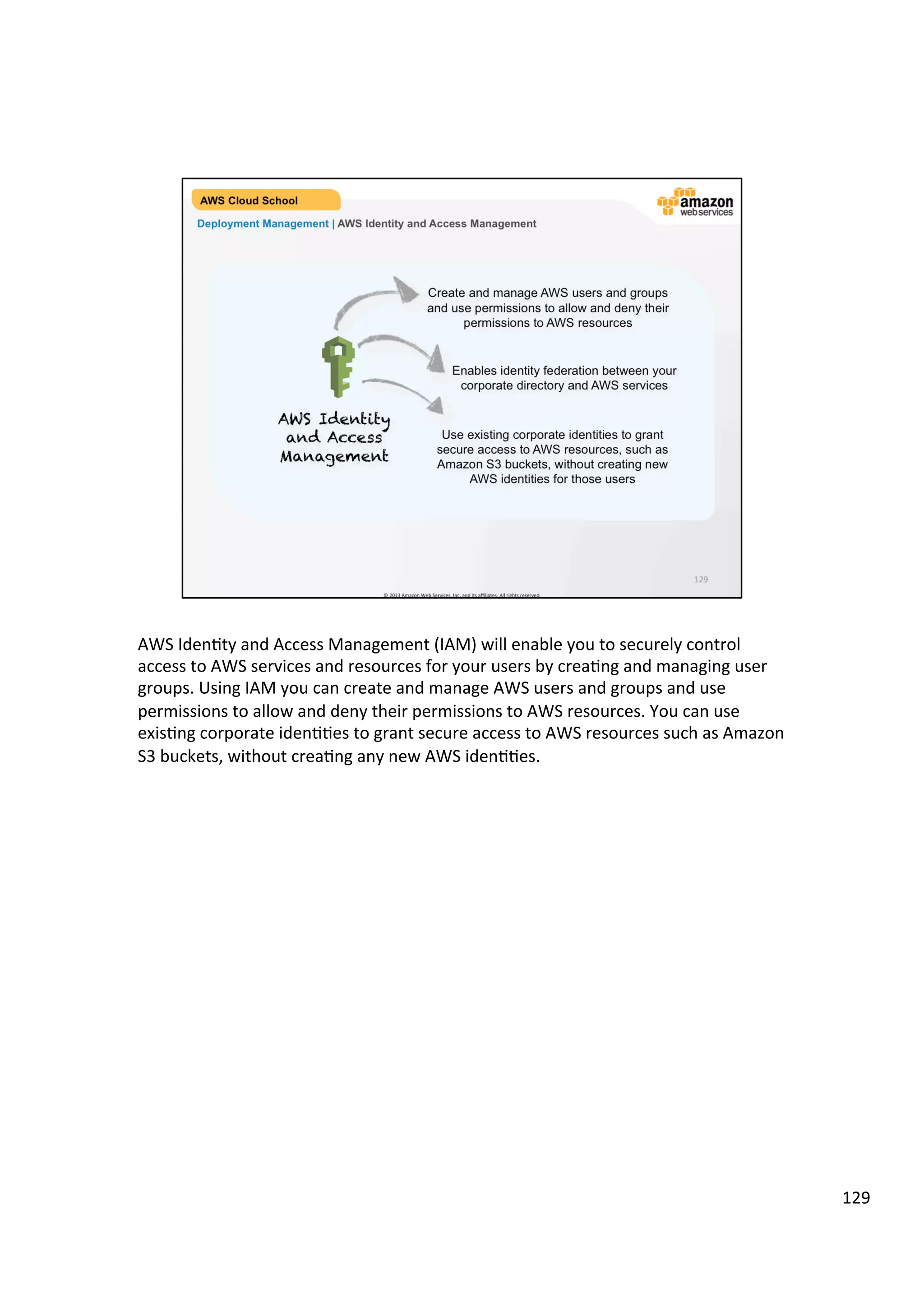©	
  2013,	
  2014	
  Amazon	
  Web	
  Services,	
  Inc.	
  and	
  its	
  aﬃliates.	
  All	
  rights	
  reserved.	
  
AWS Cloud School Training and
Certification
Managed Services & Database | Amazon Redshift Facts
Amazon Redshift
Amazon Redshift manages all the work needed to set up, operate, and scale a
data warehouse cluster, from provisioning capacity to monitoring and backing
up the cluster, to applying patches and upgrades. Scaling a cluster to improve
performance or increase capacity is simple and incurs no downtime. The service
continuously monitors the health of the cluster and automatically replaces any
component, if needed.
Redshi]	
  
Redshi]	
  
Redshi]	
  
 
