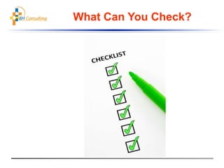What Can You Check?