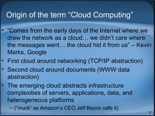 Deployment Models
• Community
• Cloud infrastructure shared by
several orgs that have shared
concerns, managed by org or 3rd
party
• Hybrid
• Combo of >=2 clouds bound by
standard or proprietary technology
5
 