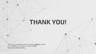 CREDITS: This presentation template was created by Slidesgo, including
icons by Flaticon, and infographics & images by Freepik.
Please keep this slide for attribution.
THANK YOU!
 