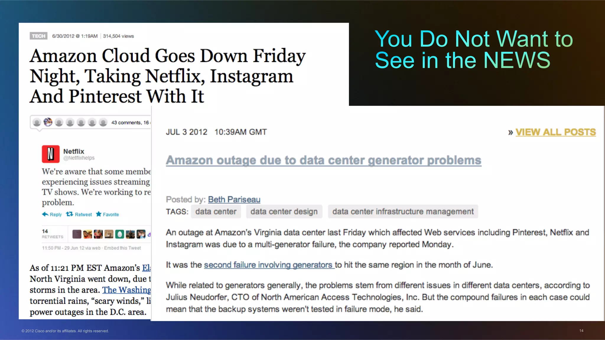 © 2012 Cisco and/or its affiliates. All rights reserved. 14
 