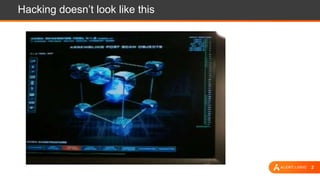 2
Hacking doesn’t look like this
 