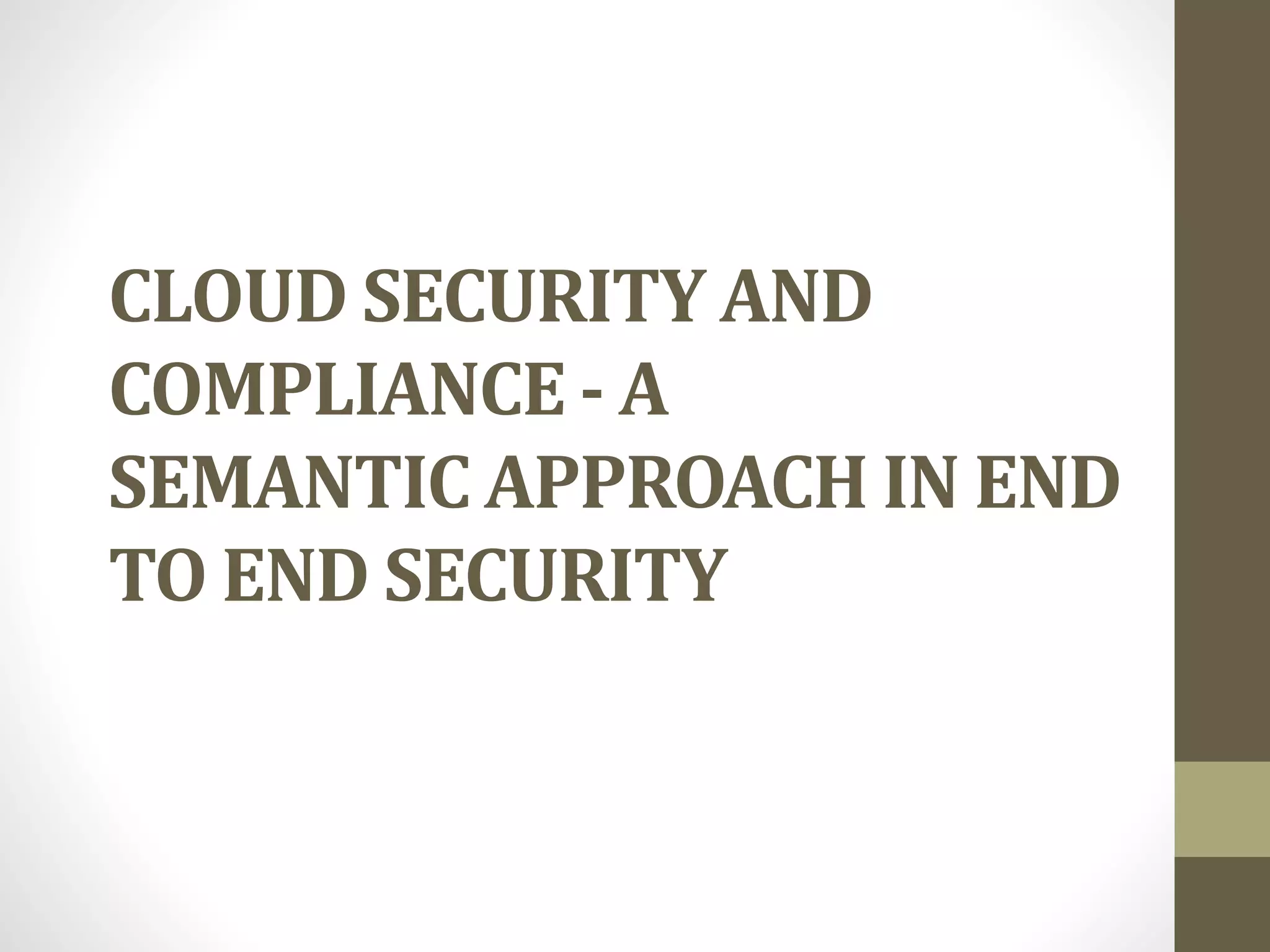 Cloud security and compliance ppt | PPTX