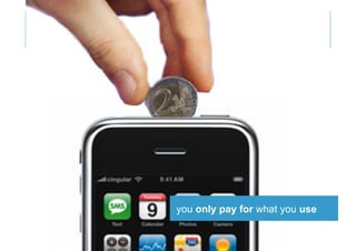 you only pay for what you use
 